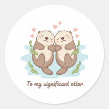 Voor mijn significante otter schattig stel hand in