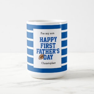 Voor mijn Son Blue Football eerste Vaderdag Koffiemok
