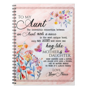 Voor mijn tante Gift, vlindervloed van nicht Notitieboek