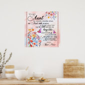 Voor mijn tante Gift, vlindervloed van nicht Poster (Keuken)