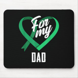 Voor mijn vader Emerald Green Lint Lever Kanker Aw Muismat