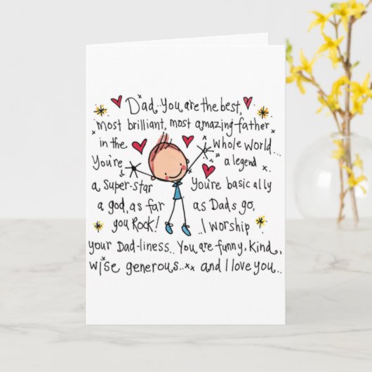 VOOR **MIJN VADER** VAN UW DOCHTER OP VERJAARDAG! KAART (Gele Bloem)