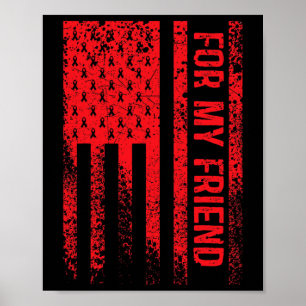 Voor mijn vriend bloedkanker bewustzijn poster