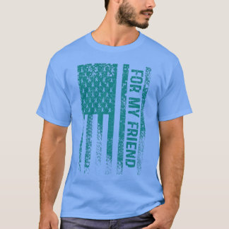 Voor mijn vriend Ovariumkanker Bewustzijn grappig T-shirt