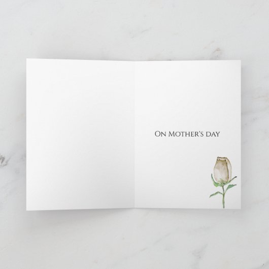 Voor mijn vrouw op Moederdag Modern, elegant, roos Kaart (Binnen)