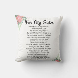 Voor mijn zuster Pillow Kussen