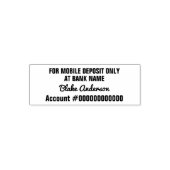 Voor mobiele storting banknaam handtekening rekeni  zelfinktende stempel (Design)