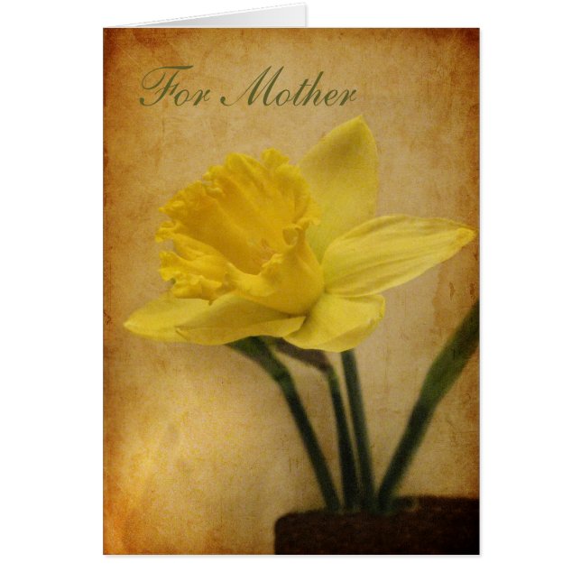Voor moeder met Daffodil (Voorkant)