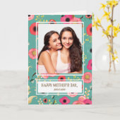 Voor Moeder op Moederdag. Aangepaste fotokaart Kaart (Gele Bloem)