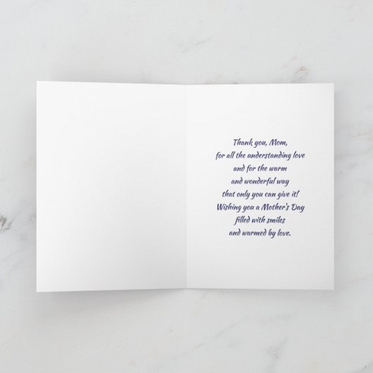 Voor moeder op Moederdag moeder en kind schilderen Kaart (Binnen)