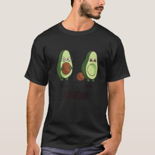 Voor Na Badkamer Avocado Liefhebbers Cool Schattig T-shirt