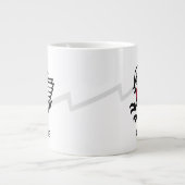 Voor & Na Koffie Zombie naar Frenzy Funny Robin Extra Grote Beker (Voorkant)