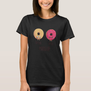 Voor na Makeup Doughnut Donut Cool Cute Funny T-shirt