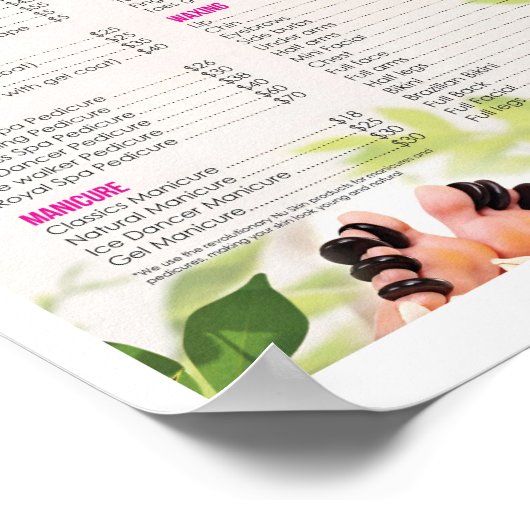 Voor nagelstudio prijs posters (Hoek)