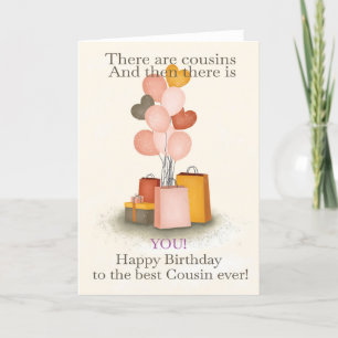 Voor neef-Cadeaus en ballonnen, geboortedag Kaart