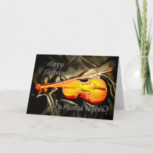 Voor neefje, een muzikale verjaardagskaart met een kaart