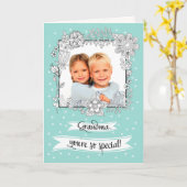 Voor oma op Moederdag. Aangepaste fotokaart Kaart (Gele Bloem)