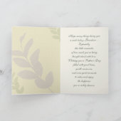 Voor oma op Vaderdag. Elegant Leaf Pattern Kaart (Binnen)