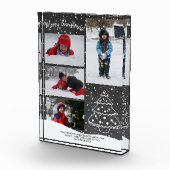 Voor oma | Rustieke Sneeuwkerstboom Fotoblokken (Rechts)