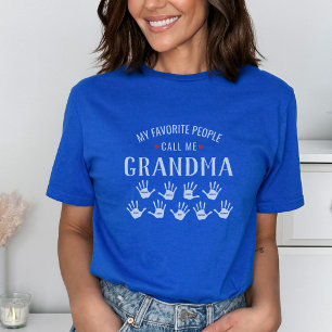 Voor oma's met Grandchildren Names Personalized T-shirt