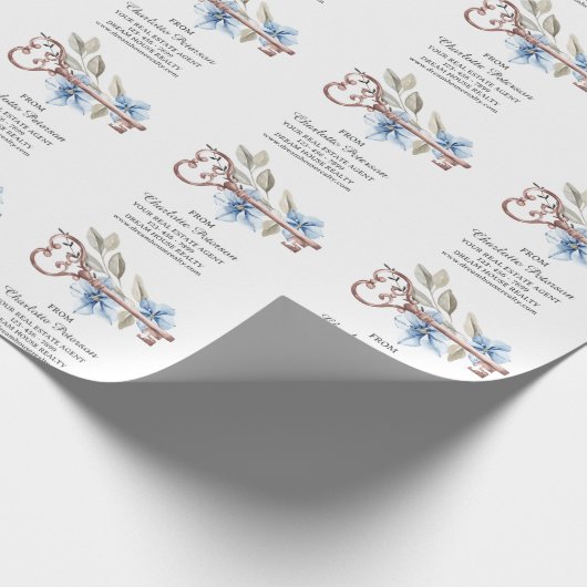 Voor onroerend goed client gift cadeaupapier (Hoek)