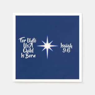 Voor ons is een kind geboren in Napkin Servet