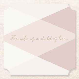 Voor ons is een kind geboren kartonnen onderzetters