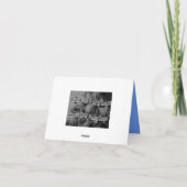 "Voor onze belrinker" - Donker turquoise bel/stree Bedankkaart (Achterkant)