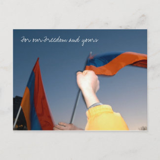 Voor onze vrijheid en uw vrijheid briefkaart