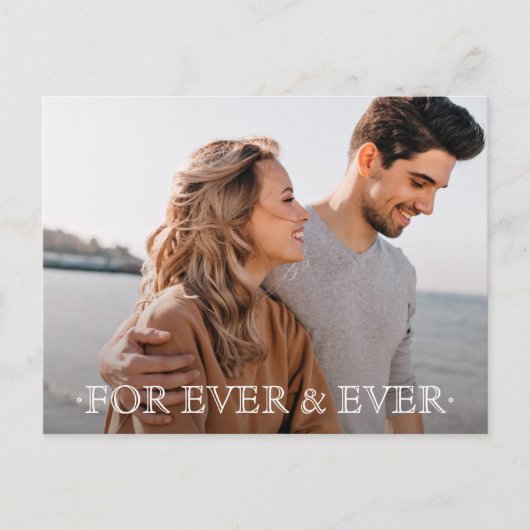 Voor Ooit en Ooit Bieden sparen de Datum Aankondigingskaart (Voorkant)