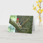 Voor oom gefeliciteerd met Afstuderen Squirrel Kaart (Gele Bloem)