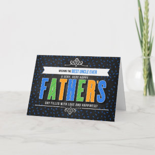 voor Oom Kleurrijke Typografie op Vaderdag Feestdagen Kaart