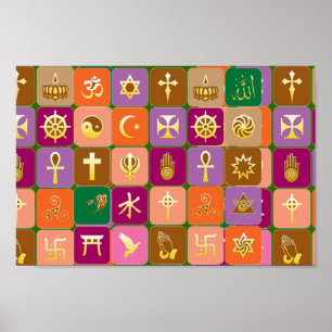 Voor open gedempt : RESPECT for ALL RELIGIGIGIES Poster