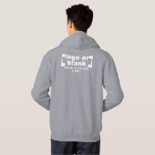Voor +optioneel Achter, Zakelijk logo Grijs P3.46 Hoodie (Achterkant volledig)
