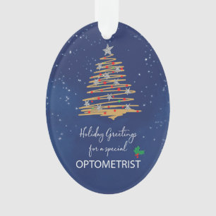 Voor Optometrist Kerstboom Marine aangepaste naam Ornament