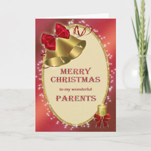Voor ouders, traditionele kerstkaart feestdagen kaart
