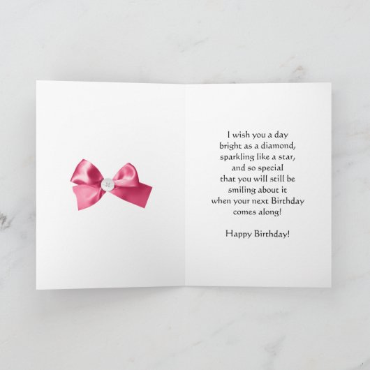 Voor overgrootmoeder, ambachtelijke verjaardagskaa kaart (Binnen)