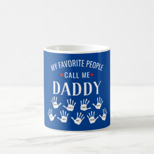 Voor pa of Grandpa Kinder Handprint Names Custom Koffiemok