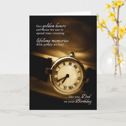 voor pap Timeless Sentimental Birthday Kaart (Gele Bloem)