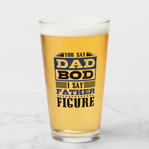 Voor papa Bod Vader figuur Grappige Bier Humor Glas