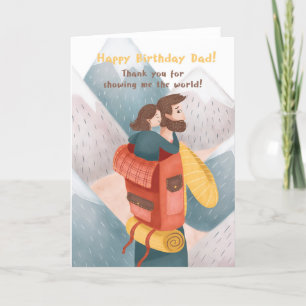 Voor papa Cute Adventurer Birthday Kaart