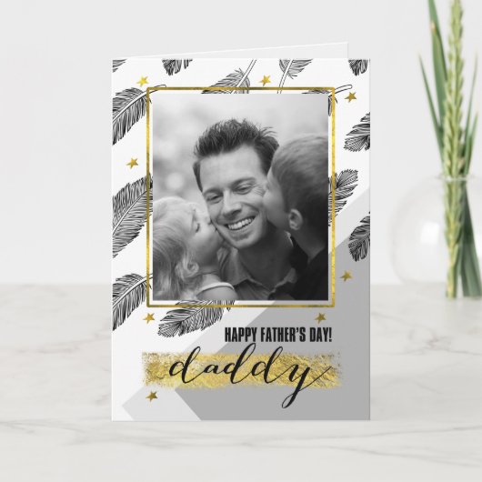 Voor papa op Vaderdag Aangepaste fotokaart Kaart (Voorkant)