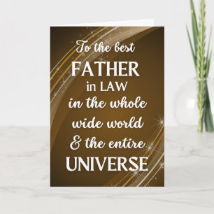 Voor pater in law Vaderdag Universe Thema Kaart