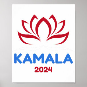Voor President 2024 Sanskriet Lotus Design Poster
