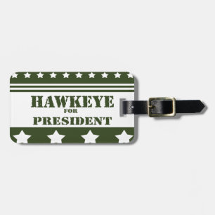 Voor President Hawkeye Bagagelabel