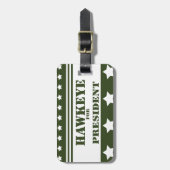 Voor President Hawkeye Bagagelabel (Voorkant verticaal)