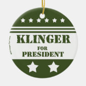 Voor President Klinger Keramisch Ornament (Voorkant)
