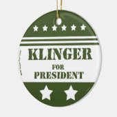 Voor President Klinger Keramisch Ornament (Links)