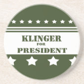 Voor President Klinger Zandsteen Onderzetter (Voorkant)