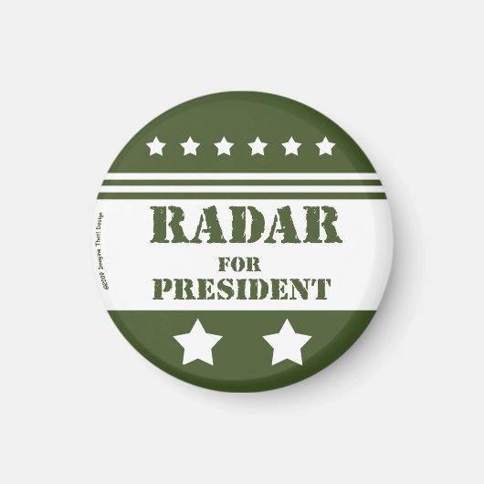 Voor President Radar Magneet (Voorkant)